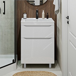 Vivon Тумба с раковиной Shelly 60 белая – фотография-1